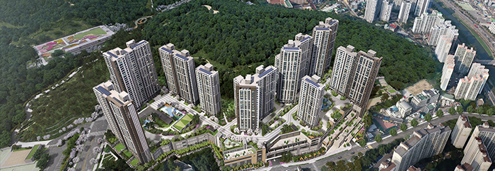 트리븐 센텀 1단지 조감도 부산 해운대구 반여동 1167-3 일원 총 852세대